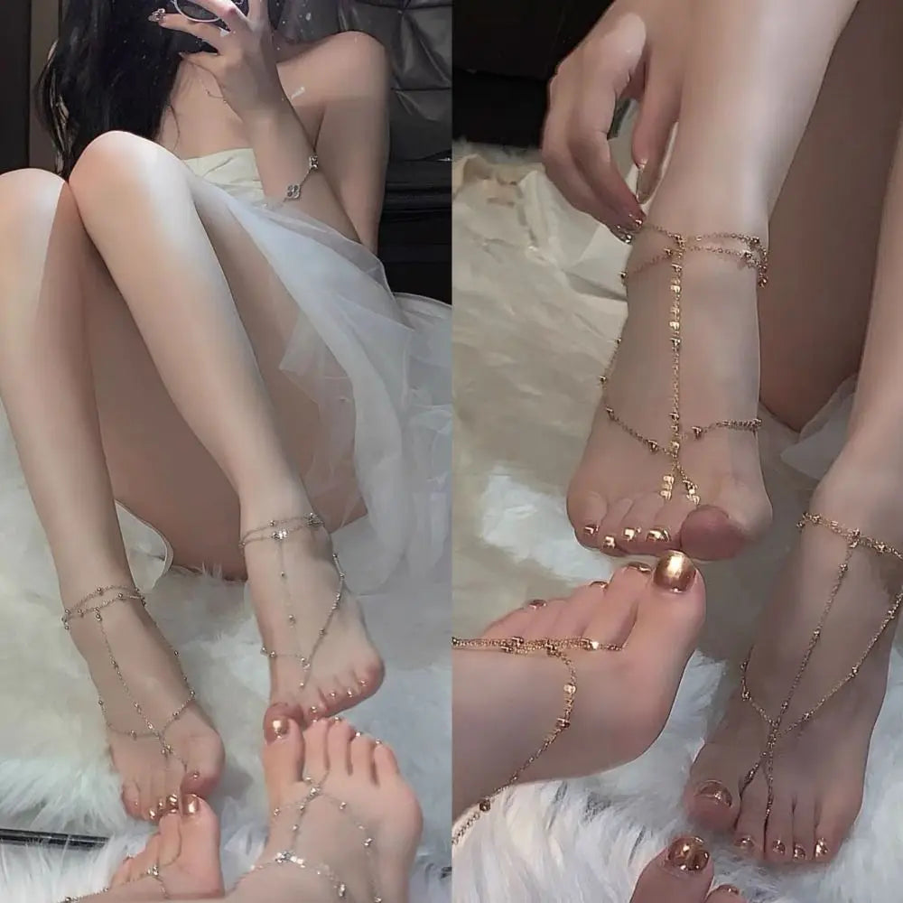 Foot Jewelry. gold and silver