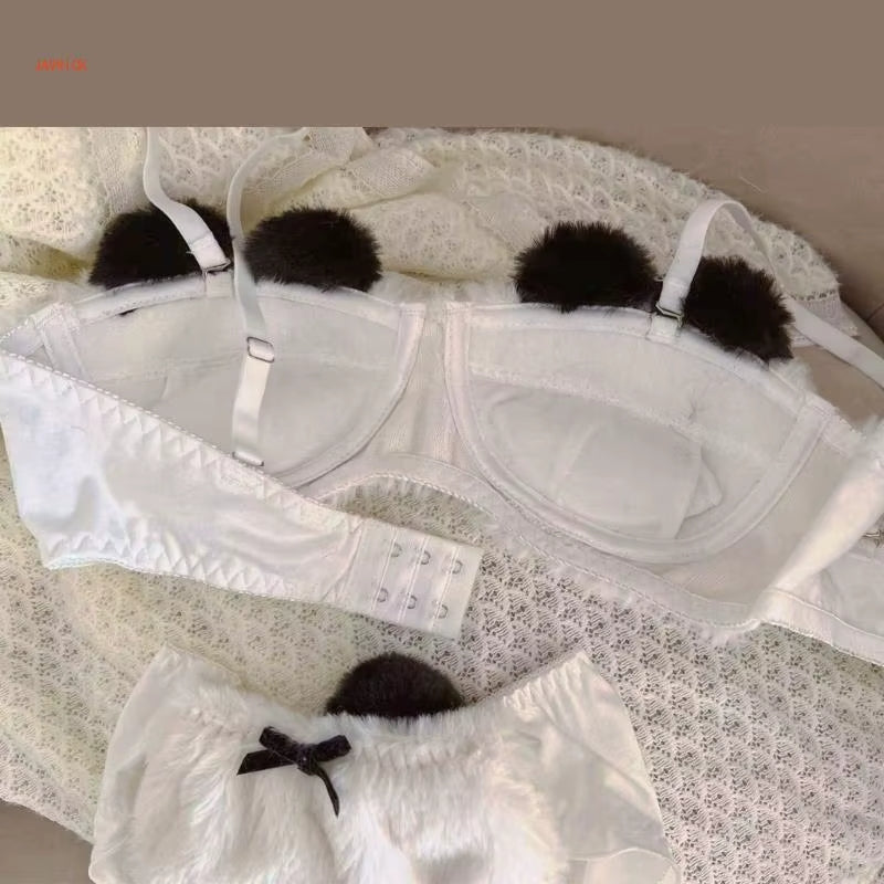 Panda Lingerie. Lingerie set bra and panties