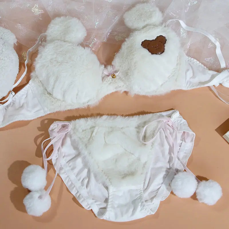 Cozy bear duo Lingerie. Lingerie set bra and panties