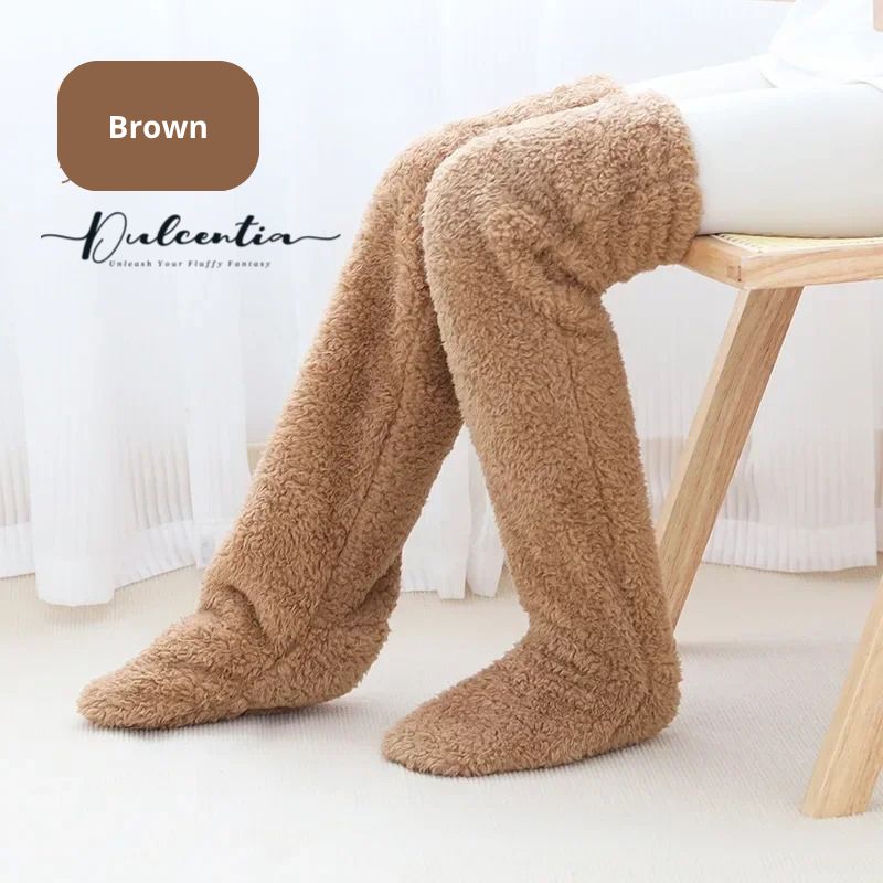 Flauschige hohe Socken Teddy Legs